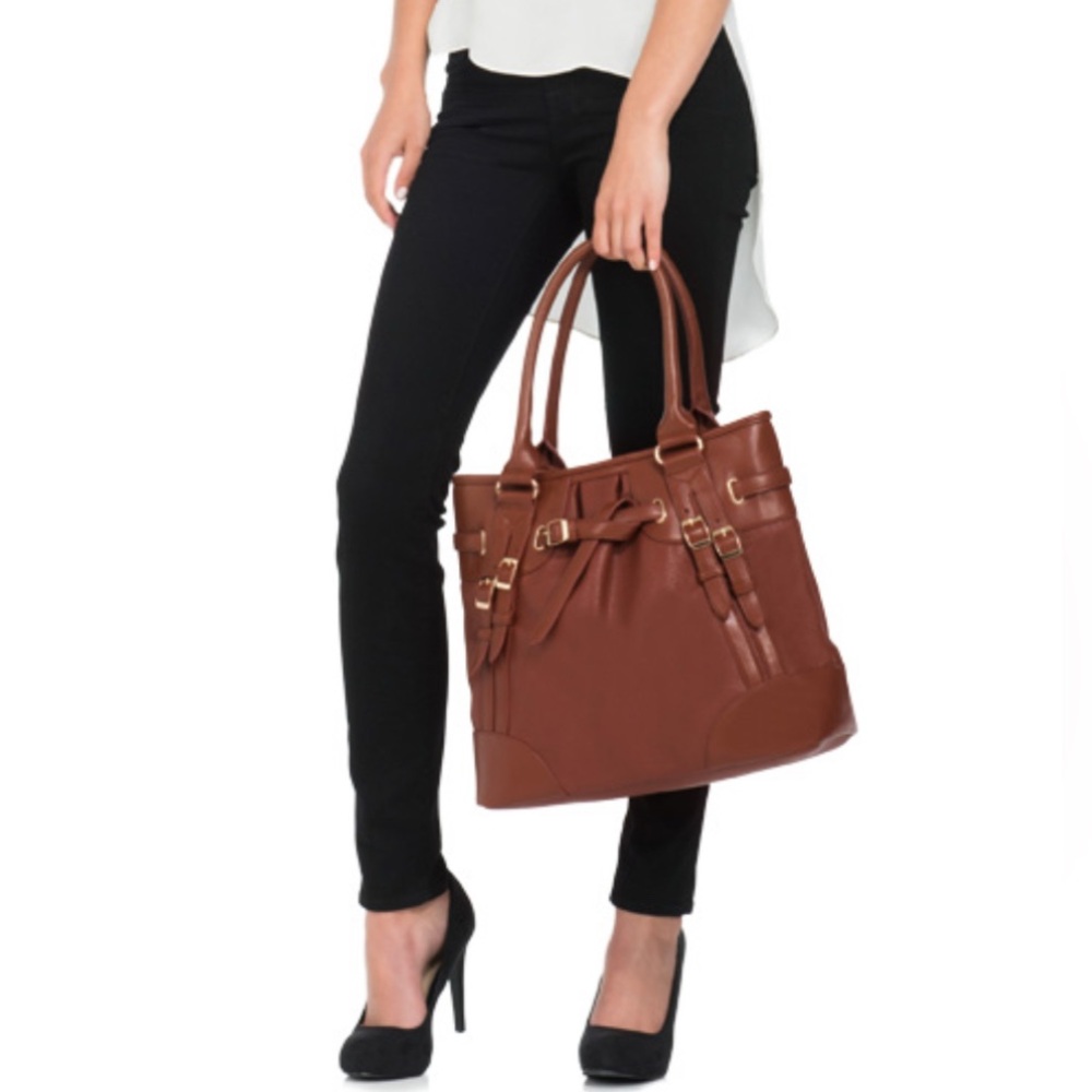 JUSTFAB creative director handbag brown